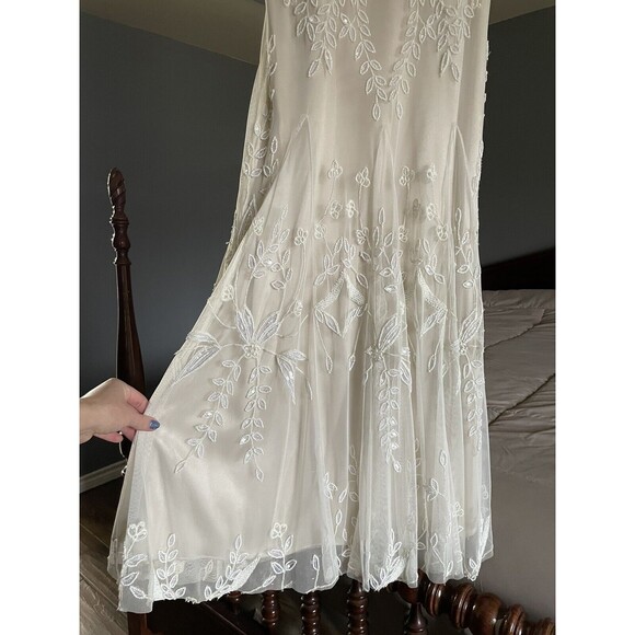 Ivory Beaded Sheath Wedding Dress Gown, Melissa Sweet, Size 4-6, Mermaid, Prom - Picture 13 of 15